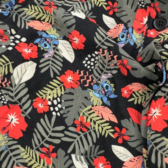 Her Universe 2X Disney Button Up Midi Dress Lilo & Stitch Hawaiian Floral Dress - Picture 7 of 9